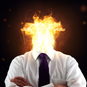 flammender Kopf